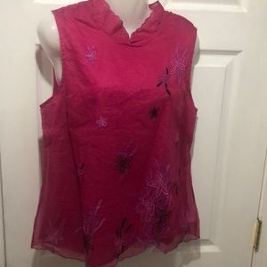 Delicate Red Blouse with Beautiful embroidery